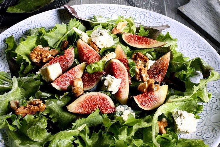 Salade de melon, feta et figues