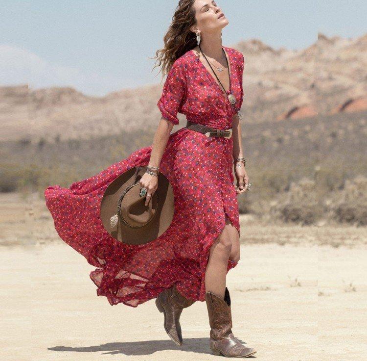 Robes en mousseline de soie bohème