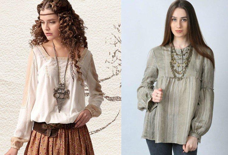Chemisiers et pulls bohèmes