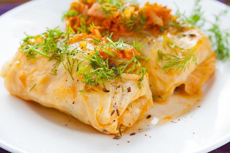 Rouleaux de chou au millet et chou chinois