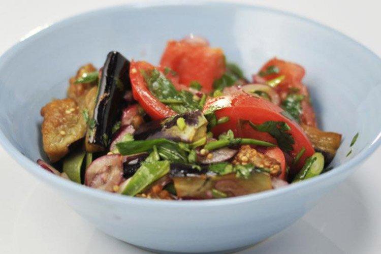 Salade d'aubergines aux olives