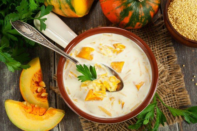 Soupe au lait avec potiron
