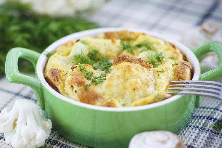 Chou-fleur aux champignons à la crème