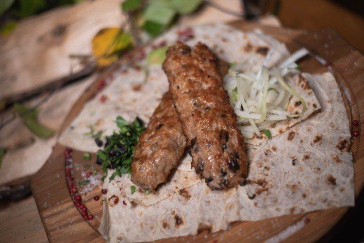 Lula kebab aux champignons et riz