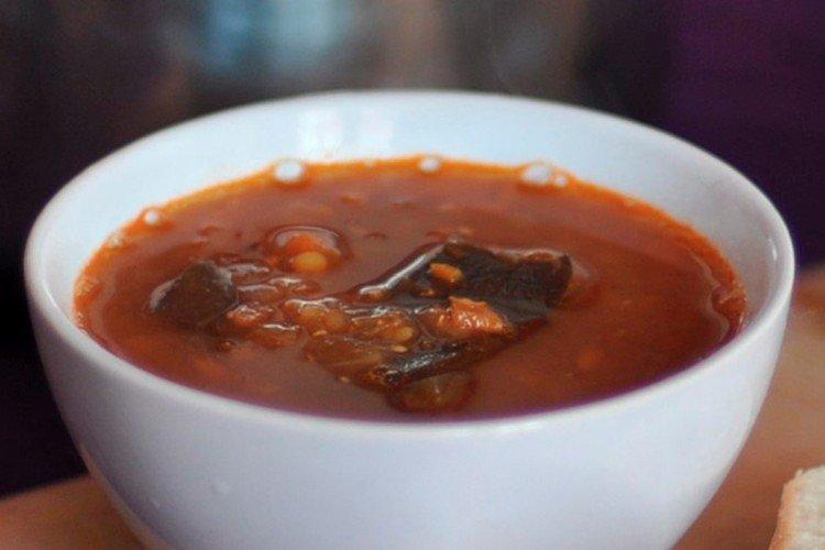 Soupe de pommes de terre aux aubergines