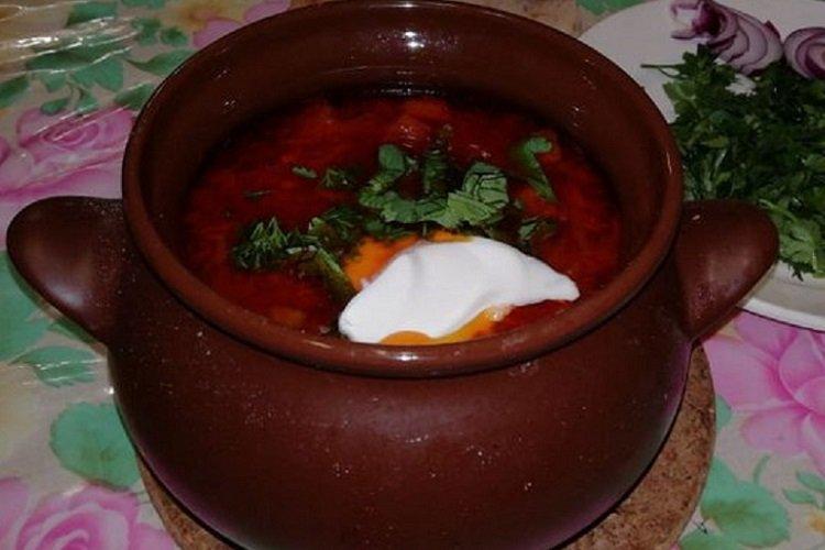 Bortsch avec poulet au four