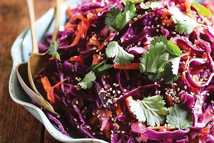 Salade coréenne de chou rouge