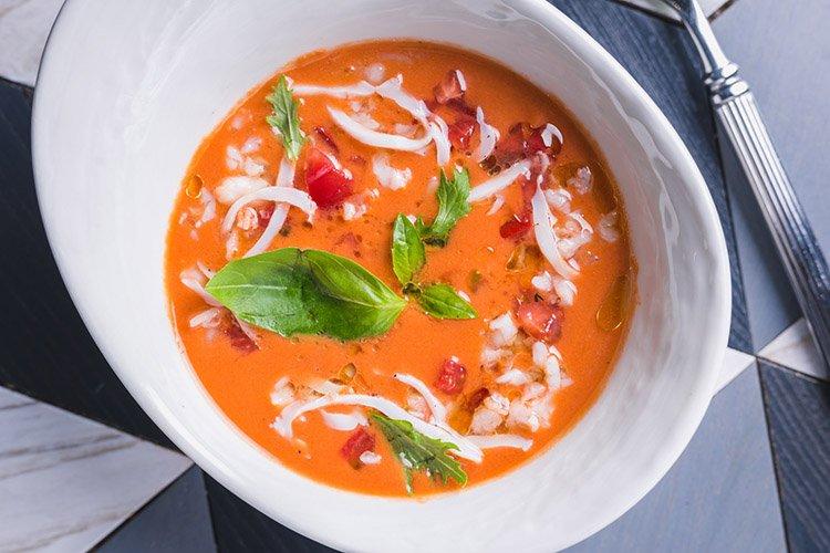 Gaspacho au fromage Stracciella
