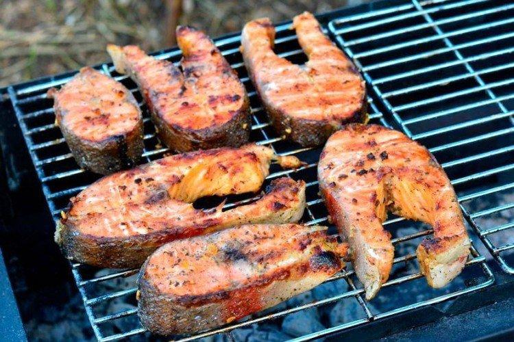 Truite en mayonnaise sur le grill