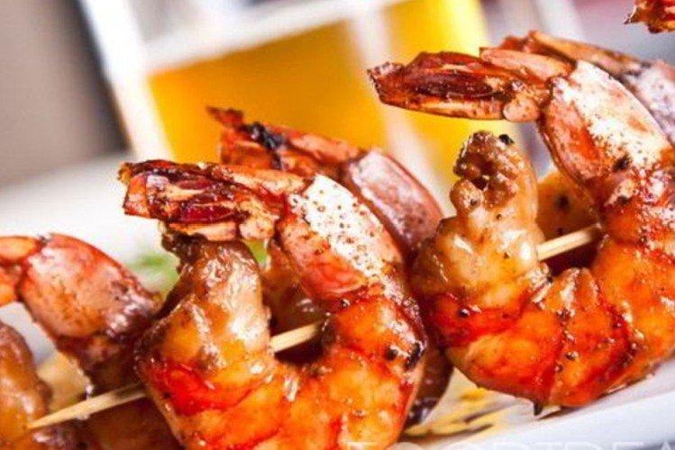 Crevettes en marinade miel-moutarde