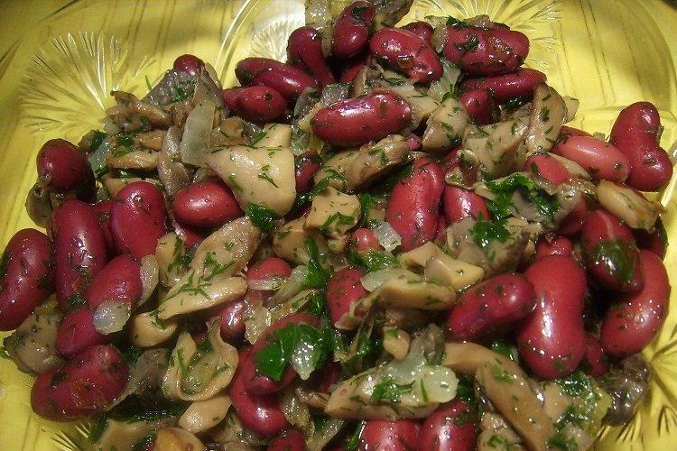 Champignons à la coréenne avec haricots