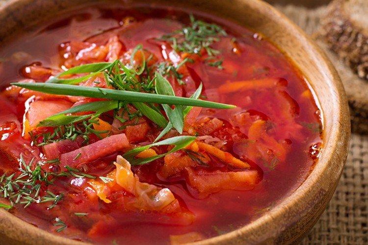 Bortsch avec choucroute et boeuf