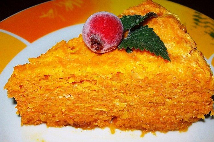 Casserole de fromage cottage et carottes à la semoule