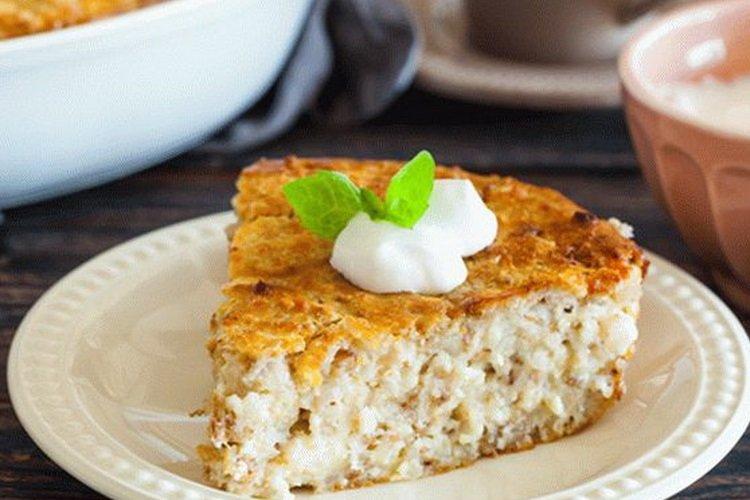 Casserole de fromage cottage avec semoule et sarrasin