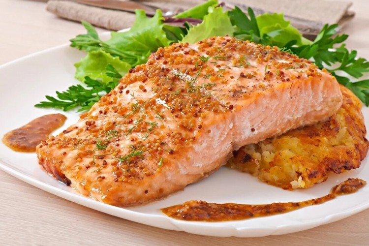 Truite en marinade miel-moutarde