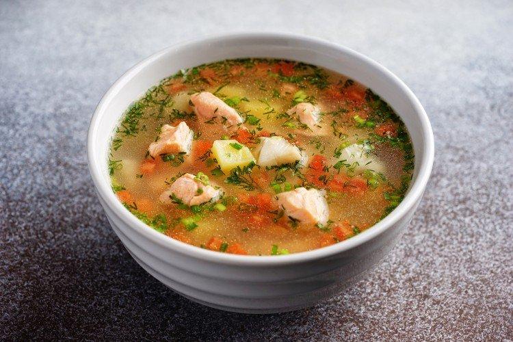 Soupe de truite aux tomates