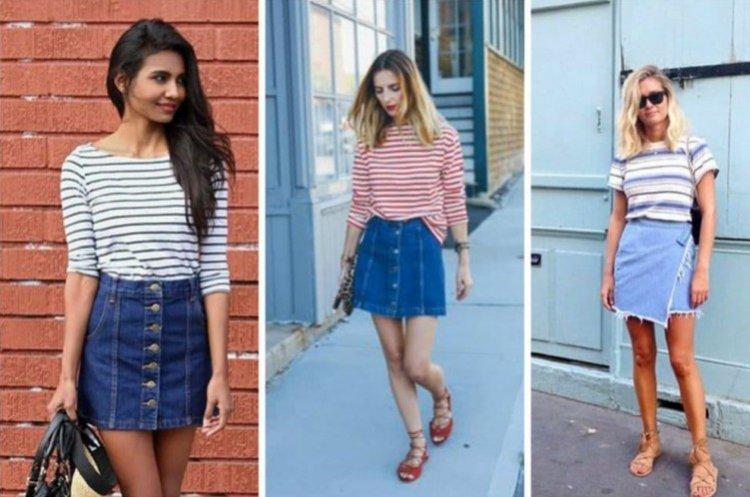 Jupes en jean à la mode 2021 - photo