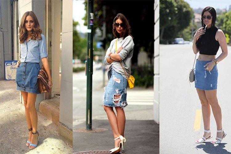 Jupes en jean à la mode 2021 - photo