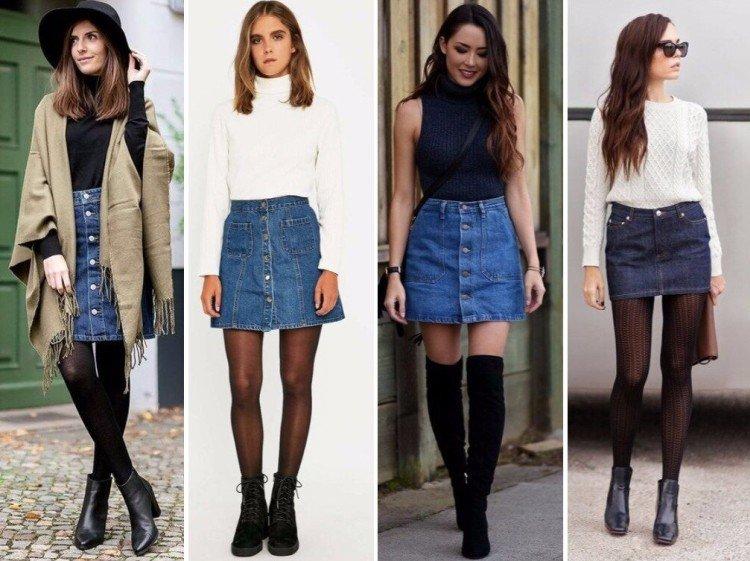 Jupes en jean à la mode 2021 - photo