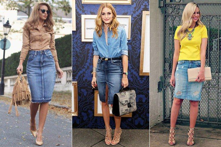 Jupes en jean à la mode 2021 - photo