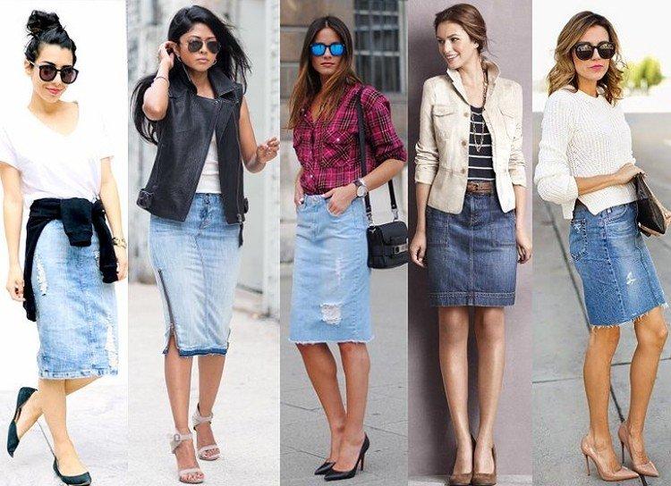 Jupes en jean à la mode 2021 - photo