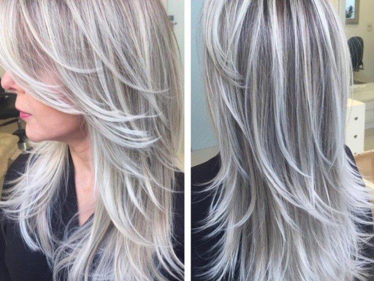 Mèches à froid sur cheveux châtain clair