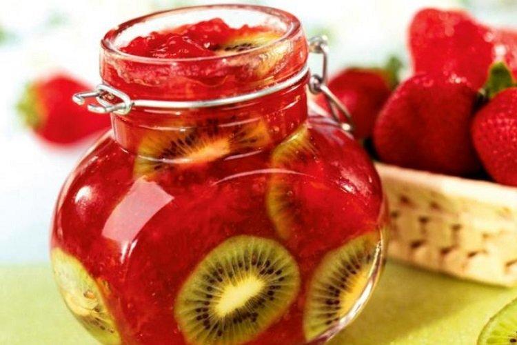 Confiture de fraises au citron et kiwi