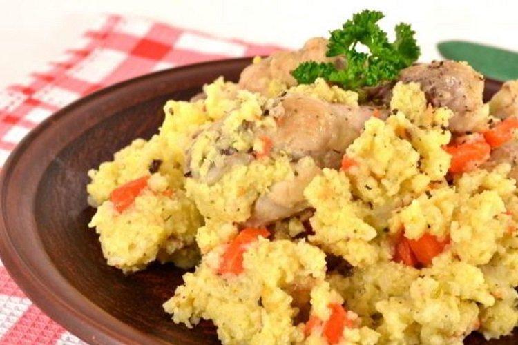 Bouillie de millet au poulet