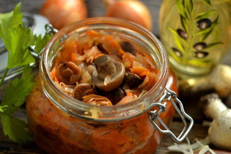 Salade de champignons pour l'hiver