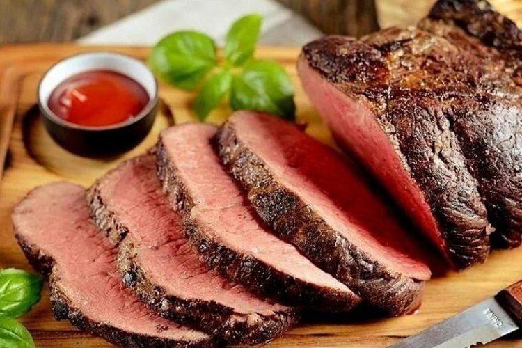 Rôti de boeuf mariné au miel et au cognac