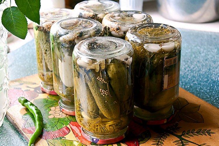 Concombres à la cannelle et aux feuilles de chêne