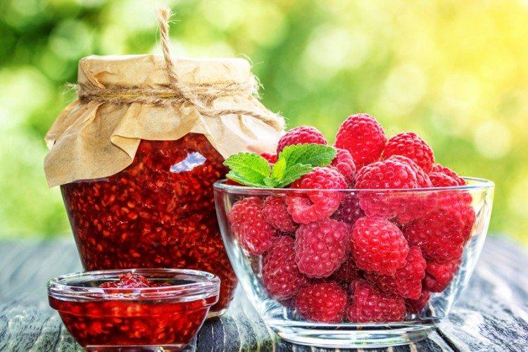 Confiture de framboises sans sucre