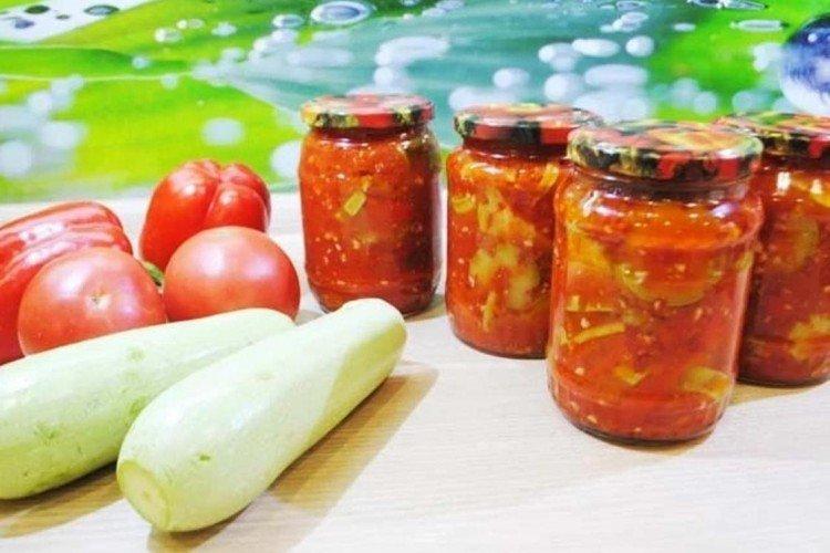 Salade de poivrons aux courgettes