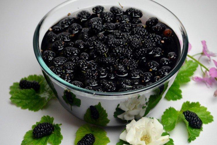 Confiture de mûres et mûres