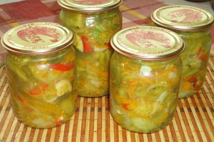 Salade de tomates vertes pour l'hiver