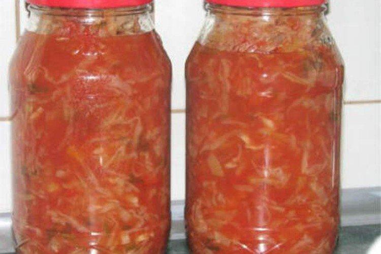 Salade de choux au jus de tomate