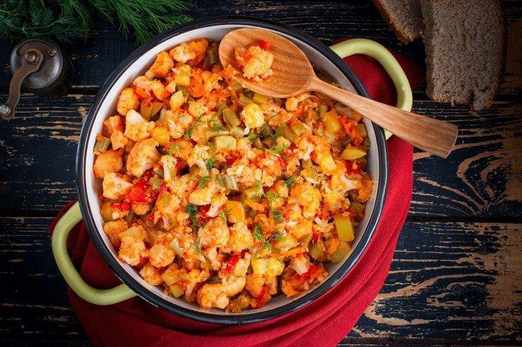 Sauté au chou-fleur et au potiron