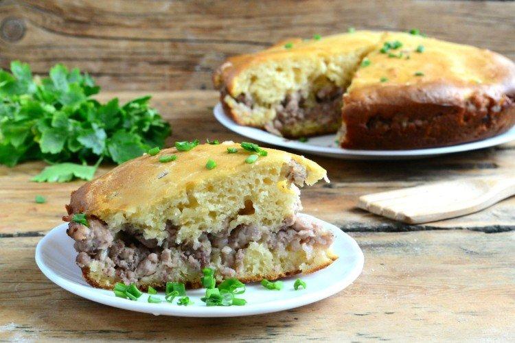 Tarte au kéfir en gelée avec de la viande
