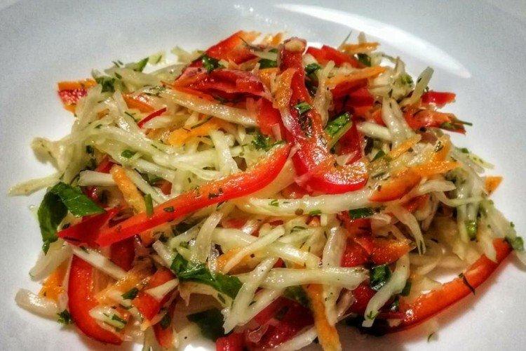 Salade de poivrons et choux