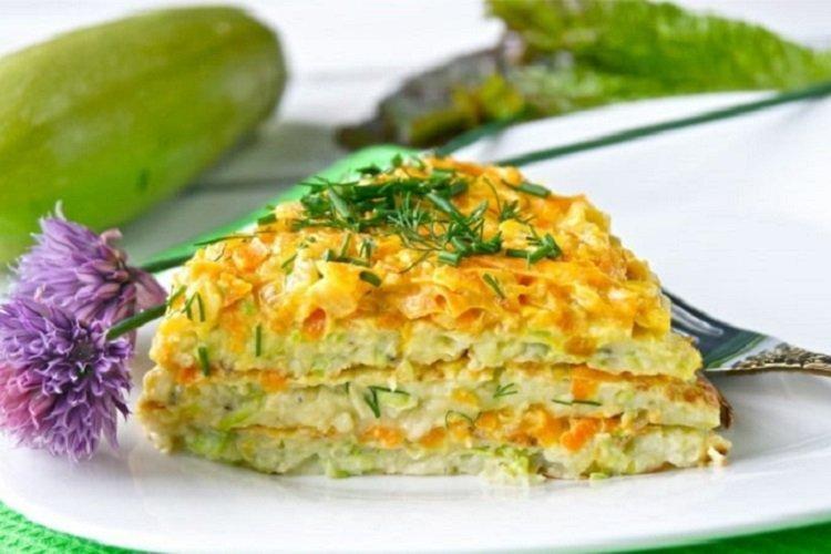 Gâteau aux courgettes et au chou