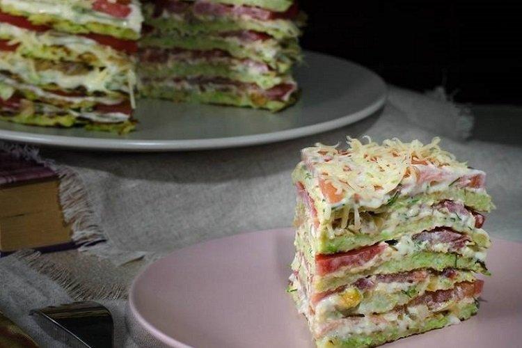Gâteau de courgettes aux épinards