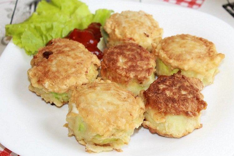 Courgettes farcies à la viande hachée en pâte