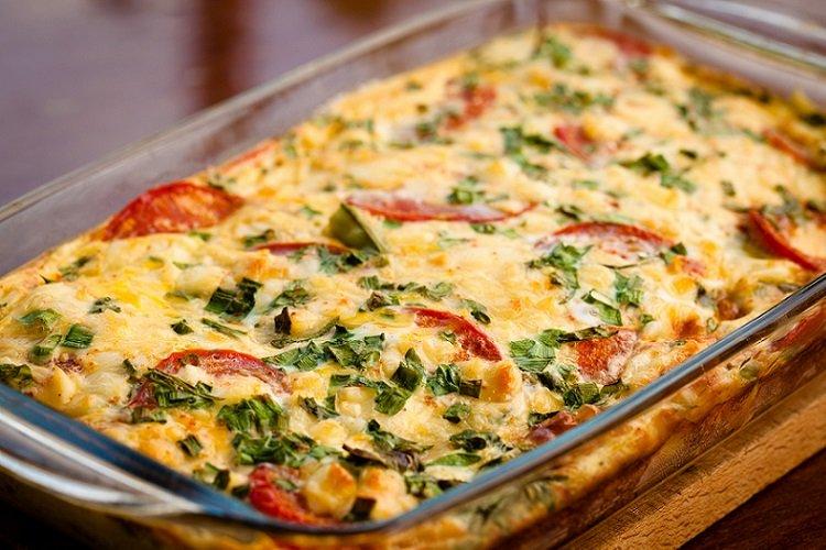 Courgettes au four avec tomates et viande hachée