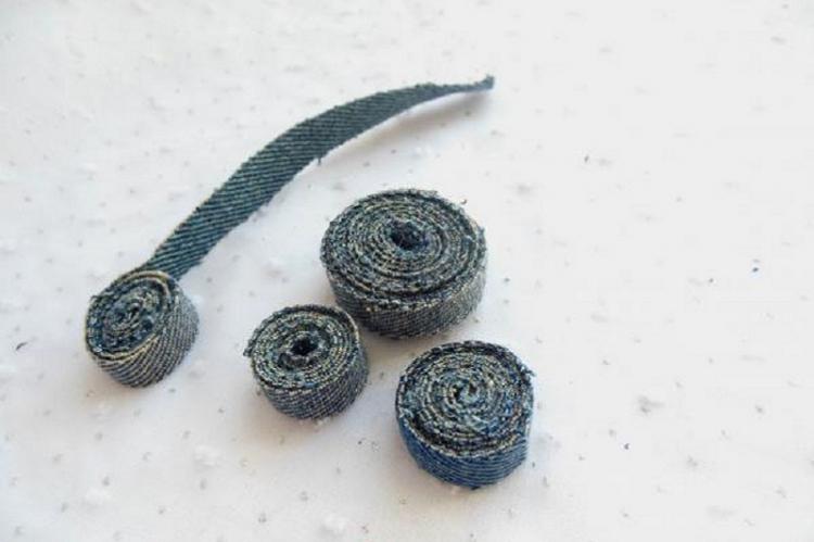 Cadre photo en denim bricolage