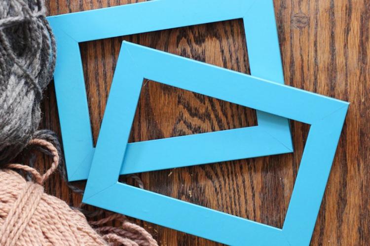 Cadre photo de style campagnard en fil de bricolage