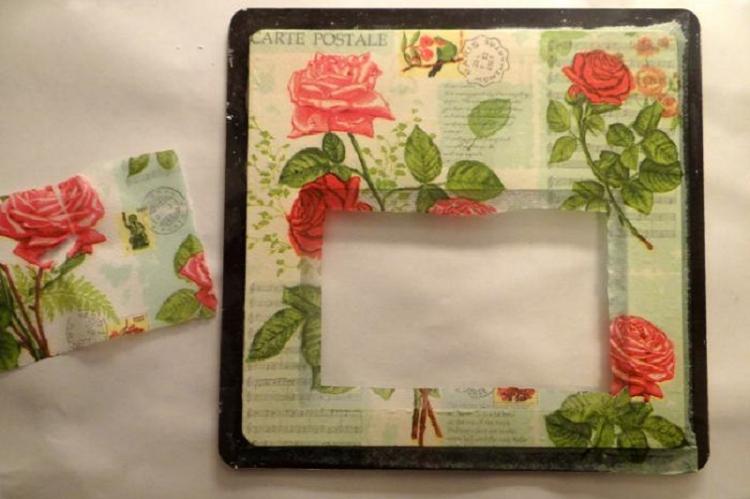 Cadre photo de découpage bricolage