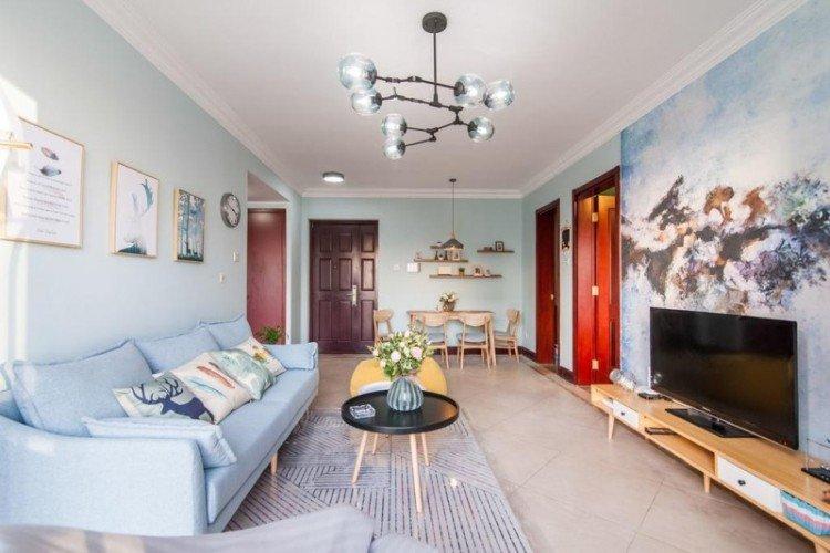 Papier peint pour le salon dans un style moderne - photo de design d'intérieur