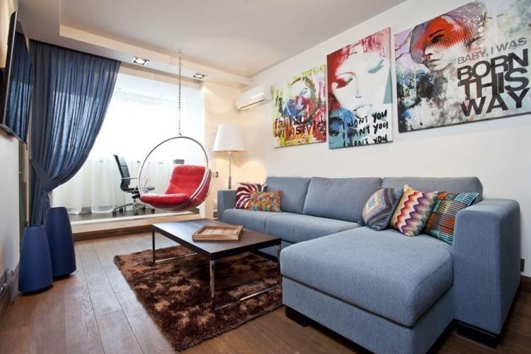 Design d'intérieur de salon dans le style du minimalisme - photo