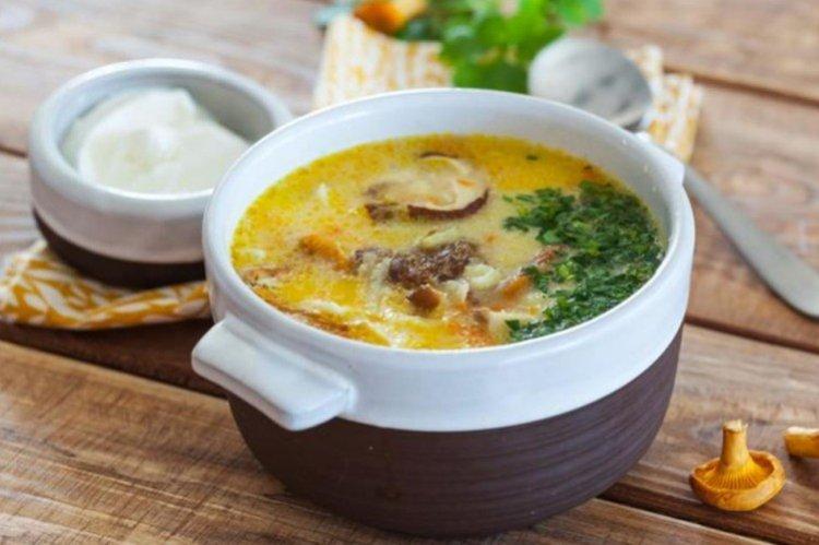 Soupe de champignons aux cèpes au fromage - recettes