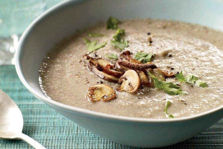 Velouté de champignons sans pommes de terre - recettes